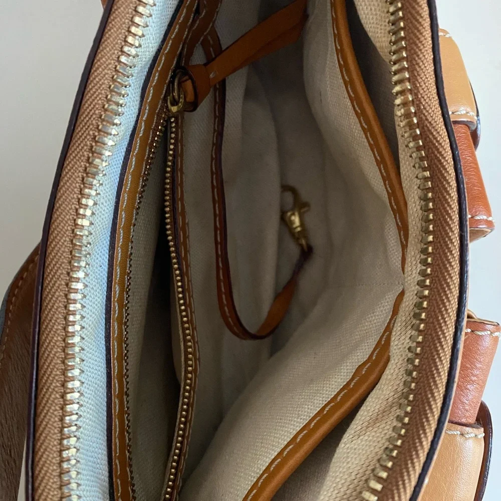 Michael Kors Brown and Off White Leather Handbag - Picture 9 of 9